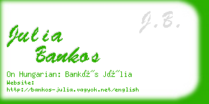 julia bankos business card
